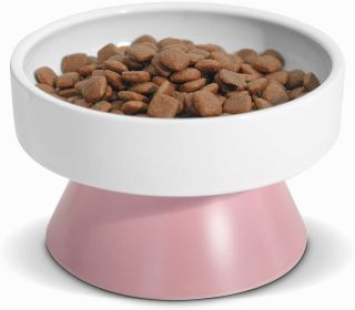Elevated Dish Feeder (Color: Pink)